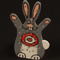 Rabbit shooting target miniature
