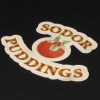 Large scale Sodor Puddings factory building sign