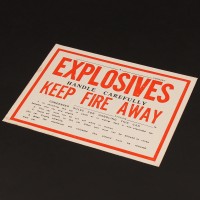Explosives warning decal