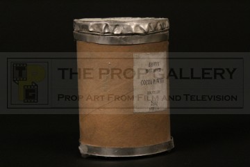 Miniature cocoa powder barrel