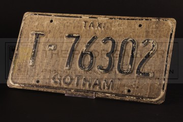 Gotham City taxi licence plate