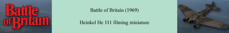 Original Heinkel He 111 filming miniature used in the production of Battle of Britain