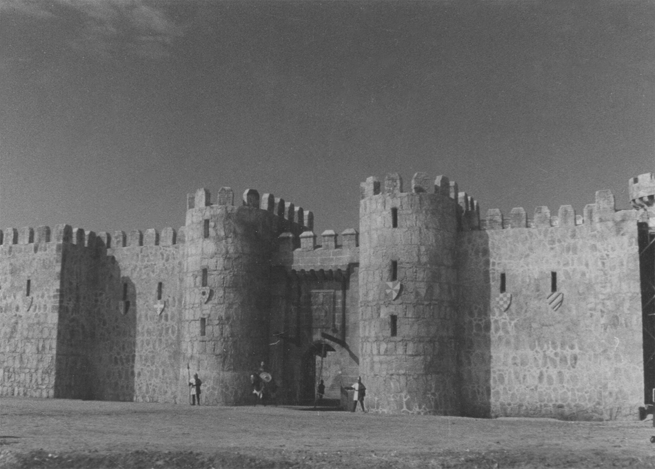 Matte painting comparison from The Black Knight (1954)