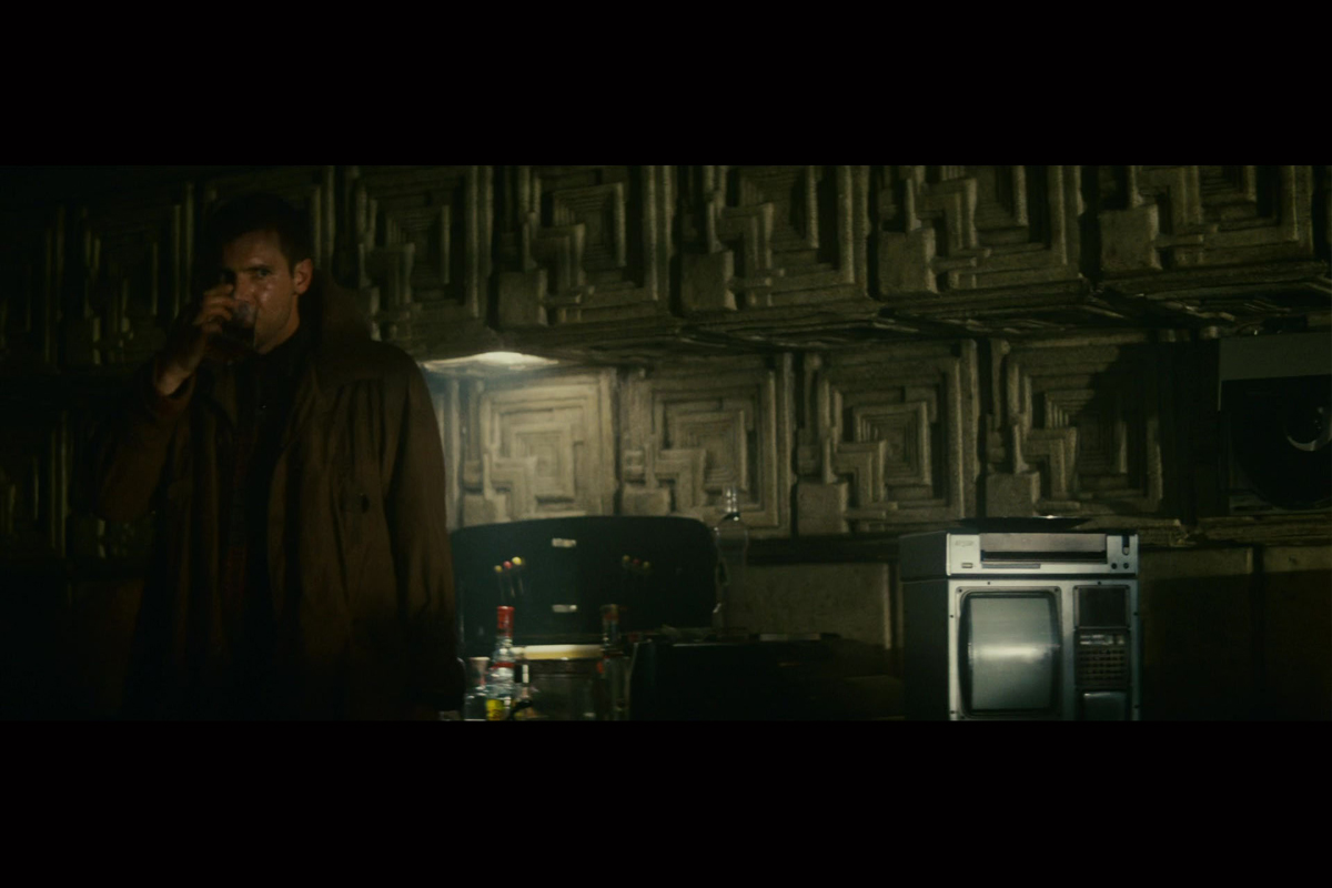 Rick Deckard's (Harrison Ford) apartment in Blade Runner (1982)