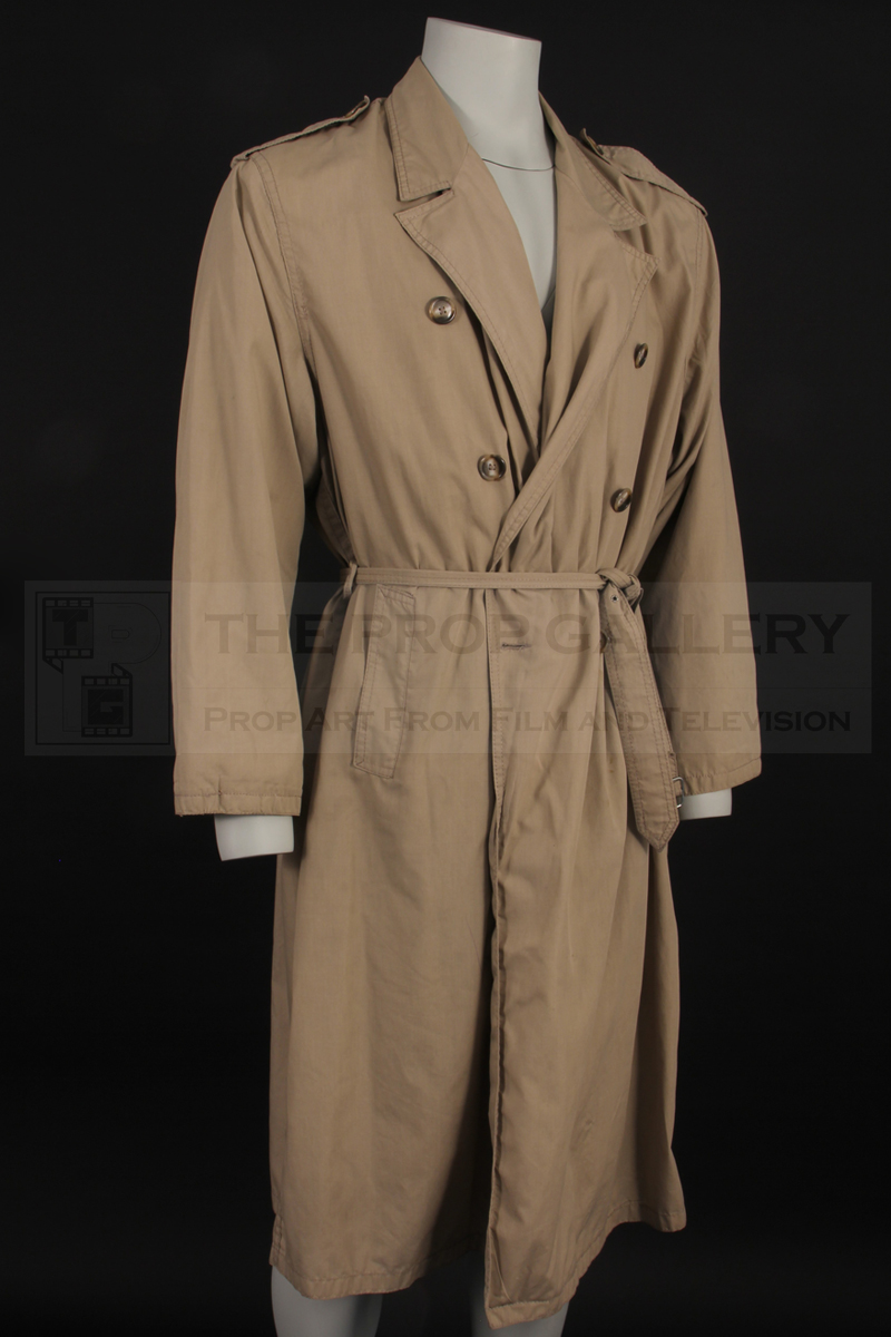 An original trench coat worn on screen by Christopher Lambert as Connor MacLeod in Highlander (1986)