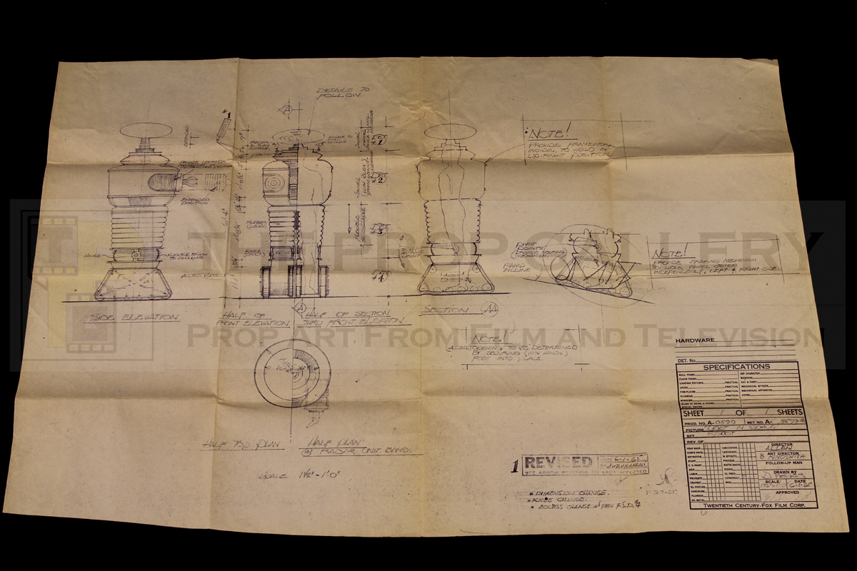 The original plans used by Bob Stewart whilst construction the Lost in Space Robot