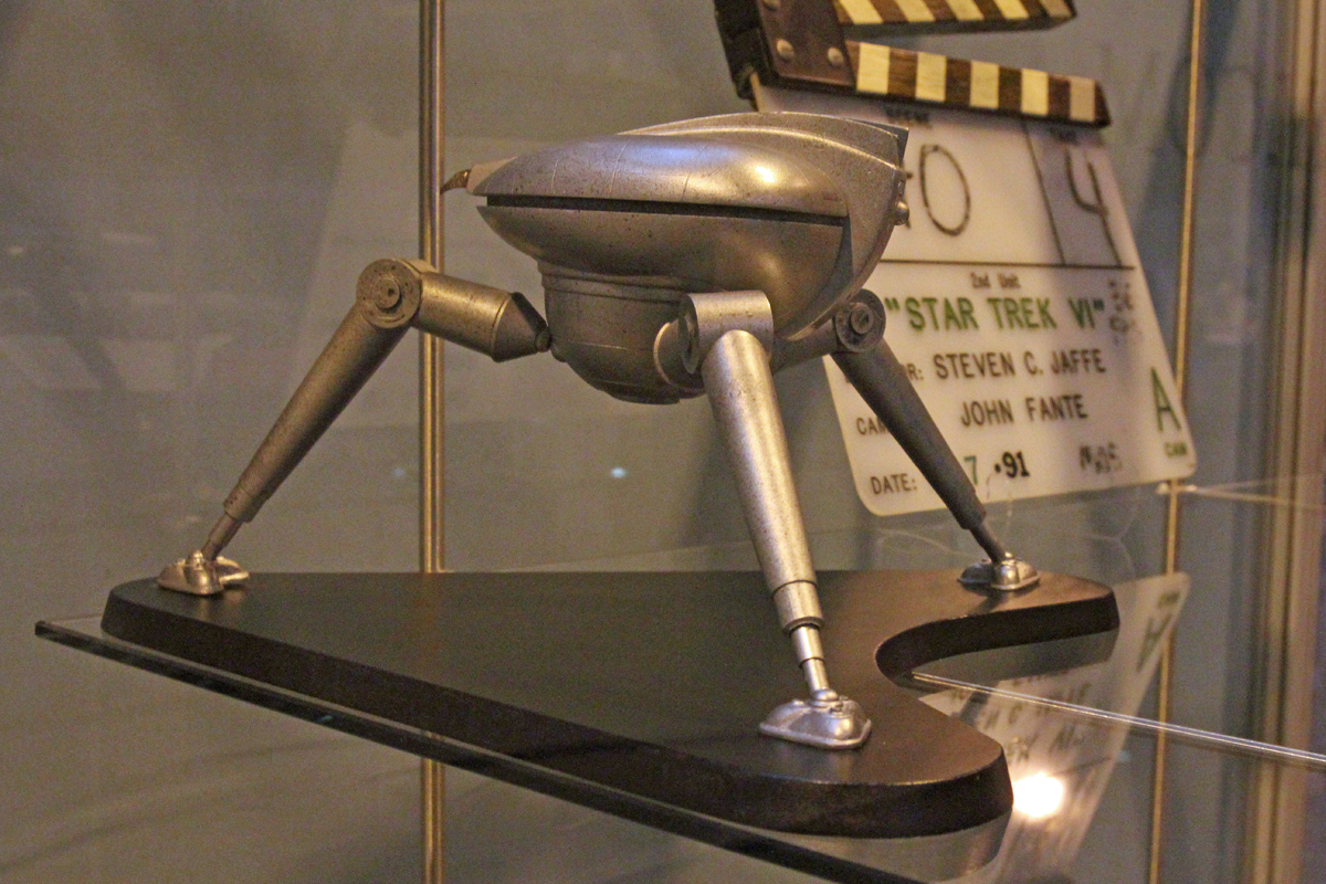 The Prop Gallery exhibit original tripod filming miniature from the BBC television series The Tripods.