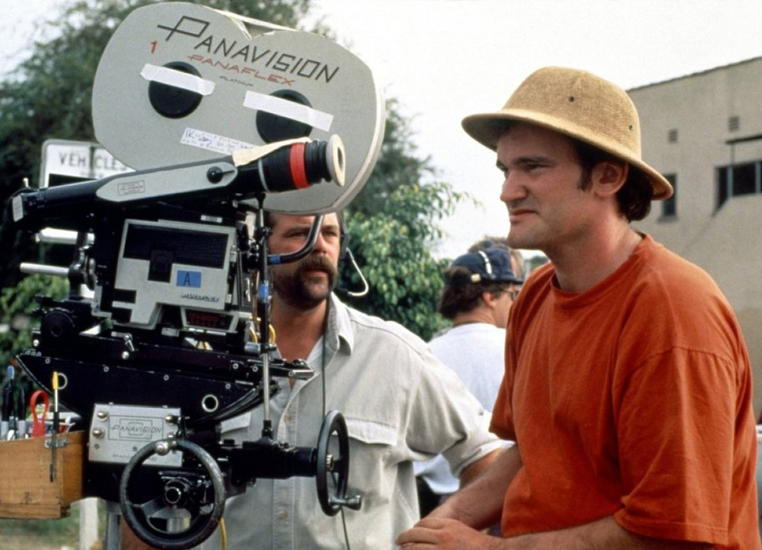 Quentin Tarantino at work behind the scenes on Pulp Fiction