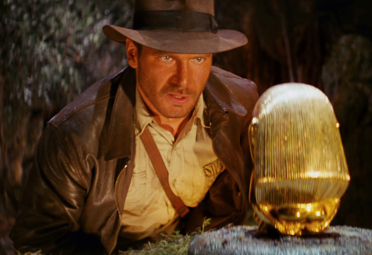 Harrison Ford as Indiana Jones in the iconic opening sequence