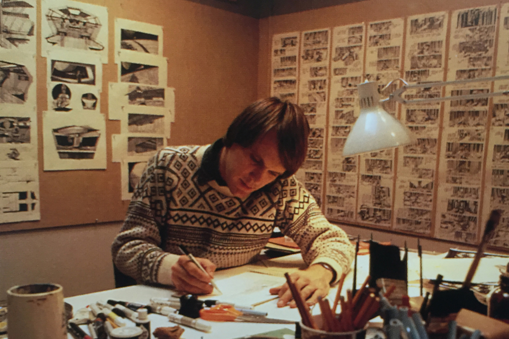 Joe Johnson at work during the production of Star Wars Episode VI - Return of the Jedi