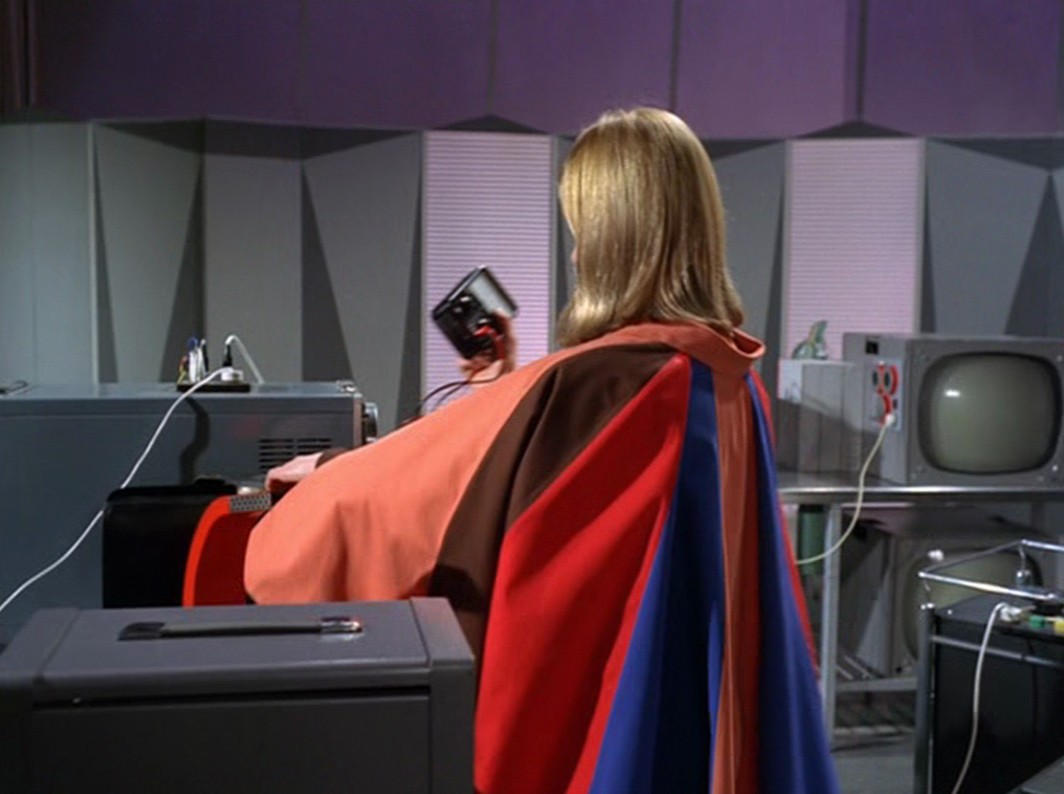 Original Number Fourteen (Sheila Allen) cape used in the production of The Prisoner.