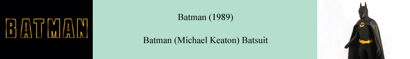 Original Batsuit worn on screen by Michael Keaton in Tim Burton's Batman (1989)