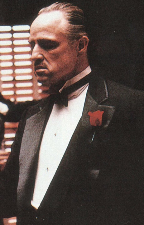 Marlon Brando's iconic portrayal of Vito Corleone in The Godfather.