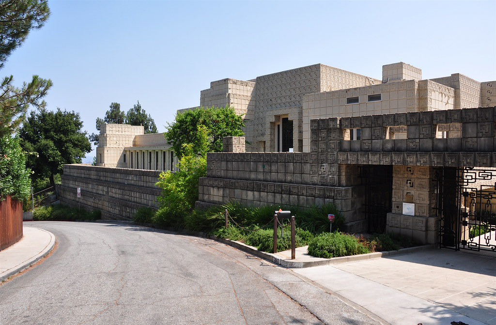 The Ennis House designed by Frank Lloyd Wright