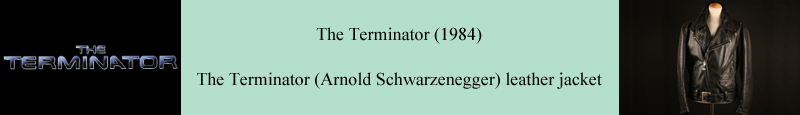Original leather motorcycle jacket worn on screen by Arnold Schwarzenegger as The Terminator