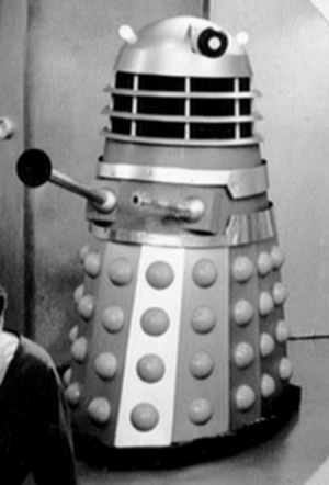 The Daleks as they appeared on screen in 1963